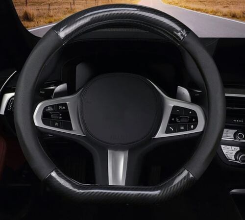 Funda Protectora De Cuero Y Microfibra Para Volante De 38cm