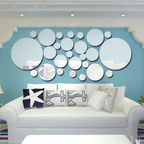 Espejo Redondo De Pared 26pcs 3D 