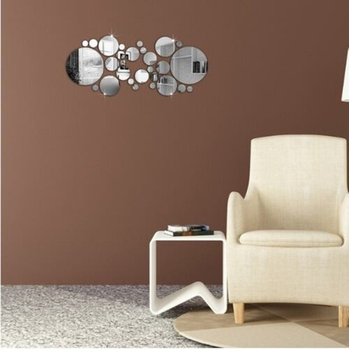 Espejo Redondo De Pared 26pcs 3D 