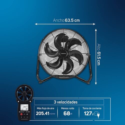 Ventilador de Piso Taurus 20 Pulgadas 3 Velocidades FLASH
