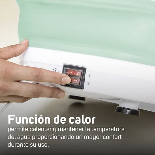 Taurus Tina Masajeador para Pies Thermo Bubble, Blanco/Verde