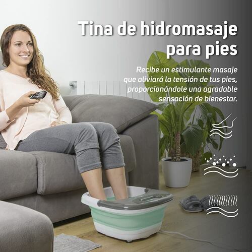Taurus Tina Masajeador para Pies Thermo Bubble, Blanco/Verde