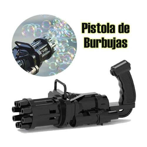 Pistola De Burbujas Gatling Gun Bubbler Infantil Original