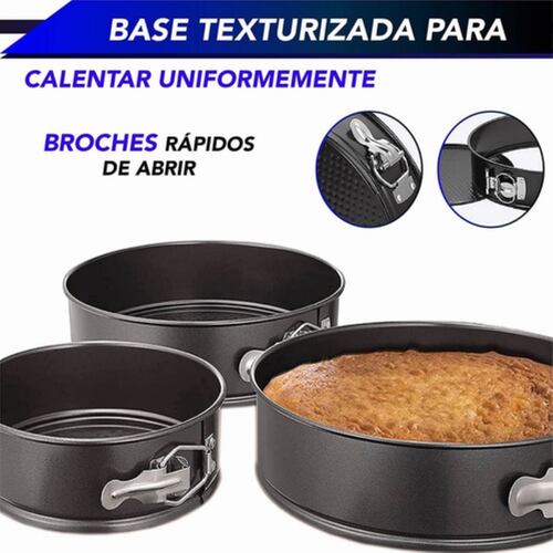 Juego De Moldes Para Pasteles Antiadherentes 4,7,9 Pulgadas