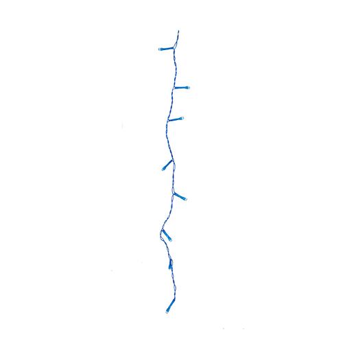 Serie Decorativa Cascada Luz Led Azul Foco Tipo Micrófono 8 Funciones Cable 8 m