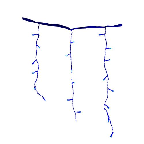 Serie Decorativa Cascada Luz Led Azul Foco Tipo Micrófono 8 Funciones Cable 8 m