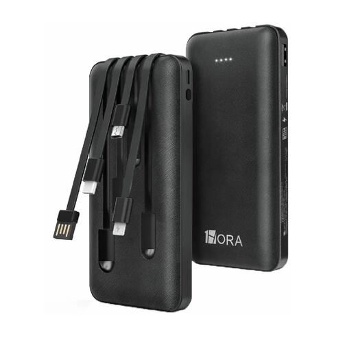 Bateria portatil carga rapida ideal para camping Negro