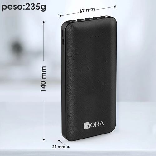 Bateria portatil carga rapida ideal para camping Negro