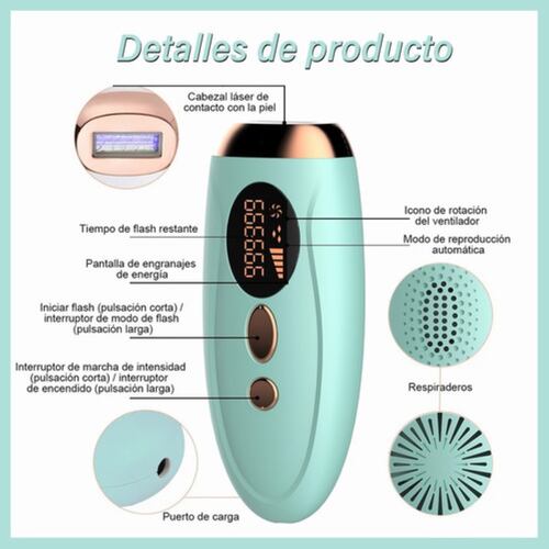 Depiladora Laser  Profesional Verde 