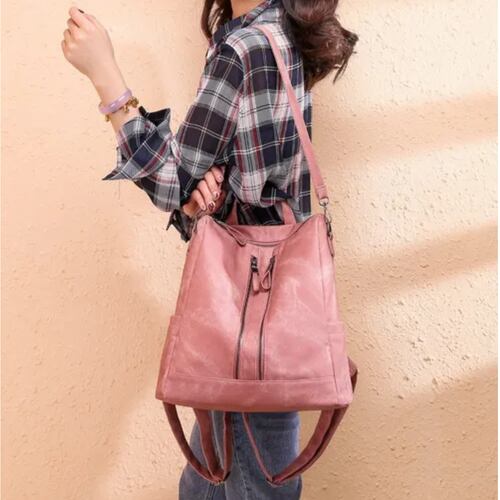 Mochila Bolsa Antirrobo Rosa
