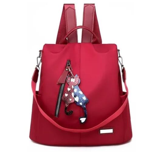 Mochila Bolsa Antirrobo Impermeable Roja
