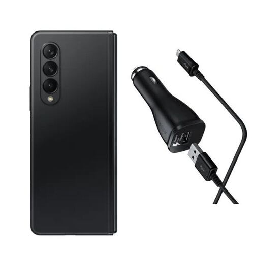 Samsung Galaxy Z Fold 3 5G Phanton Black 256GB reacondicionado + Cargador de Auto de 25W.