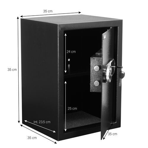 Caja Fuerte Digital Biométrico Vertical Color Negro