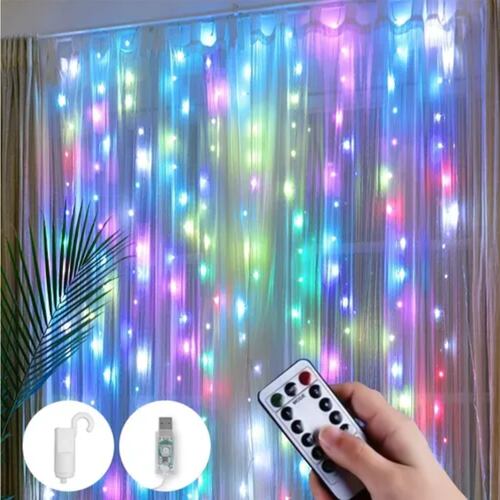 Cortina Led De Luz  Rgb 3m Multicolor