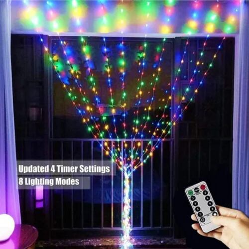 Cortina Led De Luz  Rgb 3m Multicolor