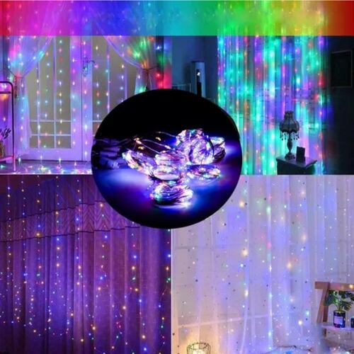 Cortina Led De Luz  Rgb 3m Multicolor