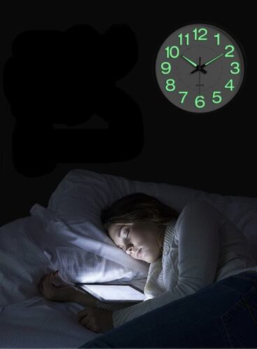 Reloj De Pared 30 Cm Grande Moderno Luminoso 