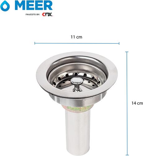 Tarja De Cocina Contra Canasta Y Mezcladora Flexible Monomando