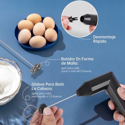 Batidor Eléctrico De Globo Para Leche Y Café, 3 Velocidades