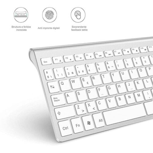Juego De Teclado Y Ratón Inalámbricos Blanco