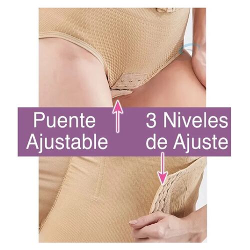 Panty Faja Calzón Levanta Pompa Doble Compresión Reductora Nude 3XL