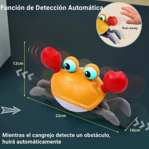 Juguete De Cangrejo Gateador Induccion Con Música Y Luz