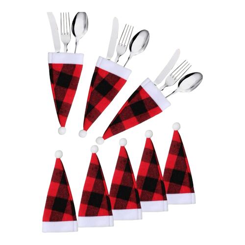 Funda De Cubiertos Con Diseño De Gorro De Navidad 20 Piezas