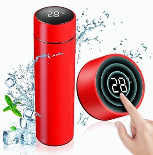 Termo Digital Inteligente De Acero Inoxidable 500ml. Rojo 