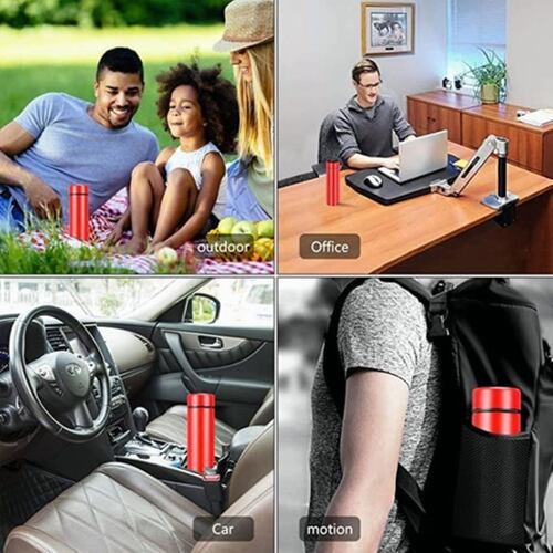 Termo Digital Inteligente De Acero Inoxidable 500ml. Rojo 