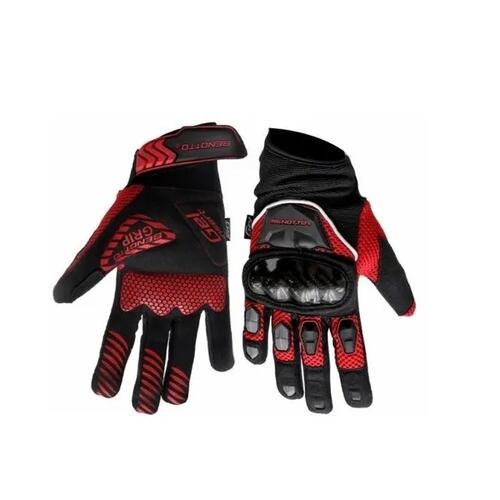 Guantes Ciclista Gel Con Protector Rojo/negro Extra Grande Benotto