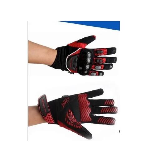 Guantes Ciclista Gel Con Protector Rojo/negro Extra Grande Benotto