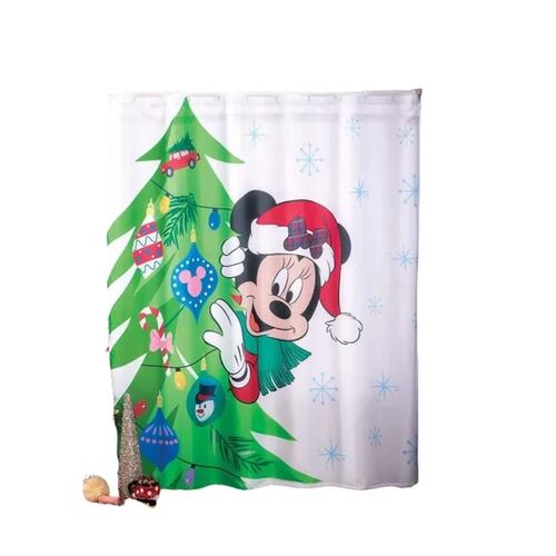 Cortina Baño Mickey Mouse Christmas Colchas Concord.