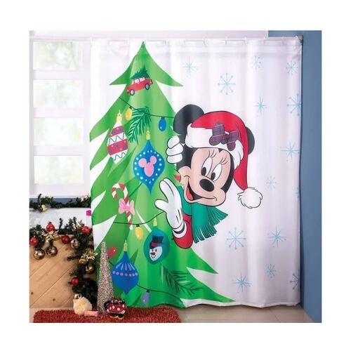 Cortina Baño Mickey Mouse Christmas Colchas Concord.