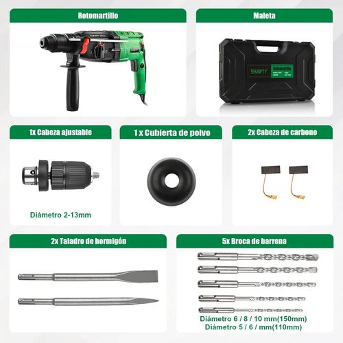 Rotomartillo Concelador Shawty Perforador 1050w