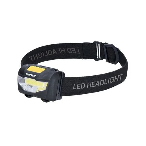 Linterna Cob Led P/ Cabeza 3 Funciones 120lm 3w Surtek