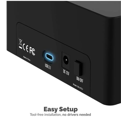 Docking Station Estación Acoplamiento SABRANT USB C 3.1 a HDD & SSD