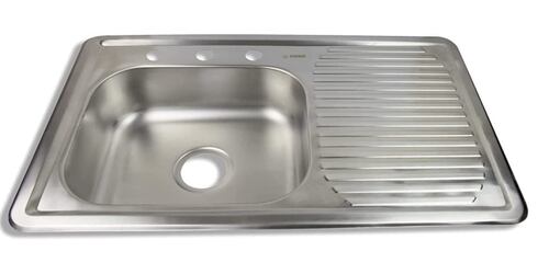 Tarja con Escurridero Derecho, Mezcladora Monomando y Kit de instalación.