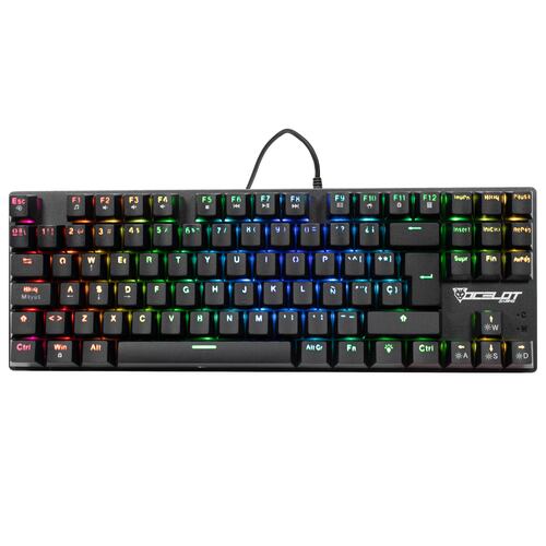 Teclado Ocelot Gaming OK-TKL2, Mecánico, USB, RGB, 80%, Negro.