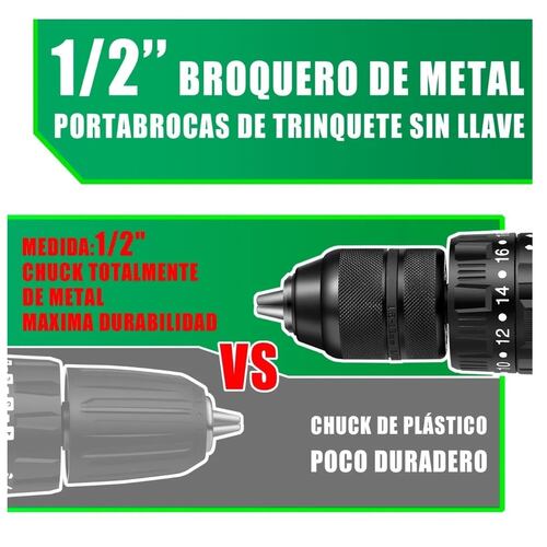 Kit Pro Taladro Rotomartillo 1/2''  2*3.0ah 