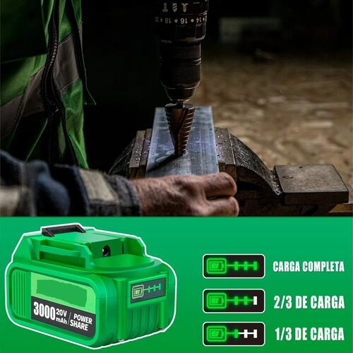 Kit Pro Taladro Rotomartillo 1/2''  2*3.0ah 