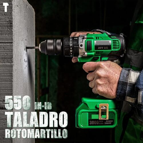 Kit Pro Taladro Rotomartillo 1/2''  2*3.0ah 