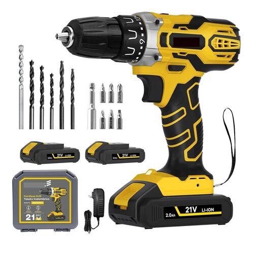 Taladro Inalámbrico Atornillador Electrico 21v 2 Baterías