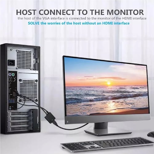 Convertidor Video Vga A Hdmi Audio Adaptadores Full Hd 1080p