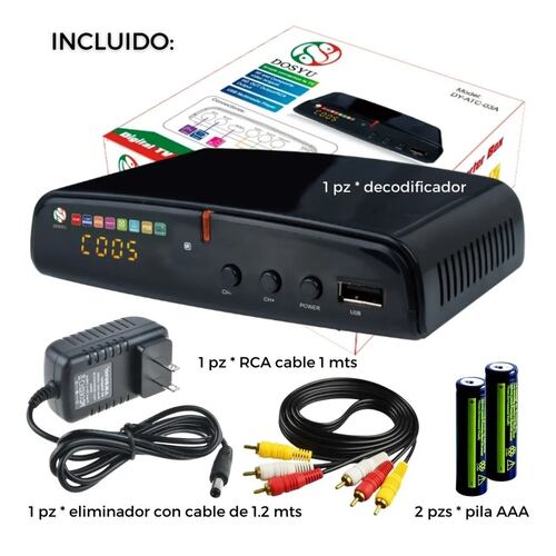 Convertidor 03 Decodificador Digital Señal Analoga Hd 