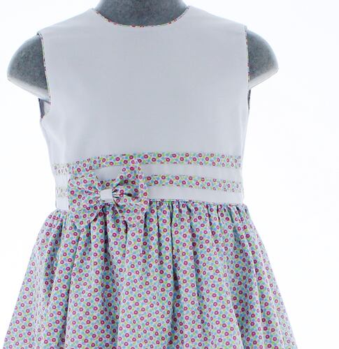 Vestido Niña Blanco Floreado 2 a 10 años 3061.