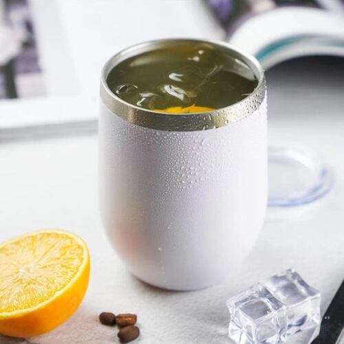 Vaso Termico 12oz Acero Inoxidable W/calor/frí Blanco