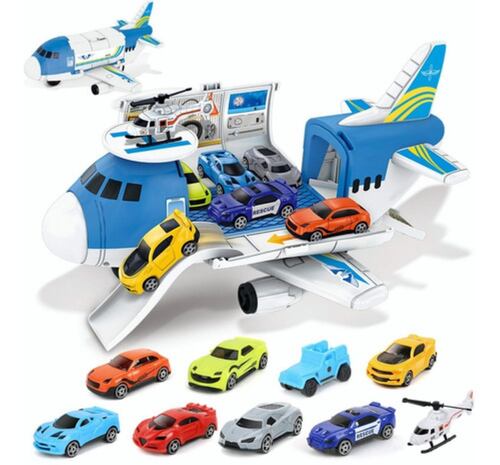 Juguetes De Avión Para Niños, 10 En 1 Juguetes De Coche  Azul