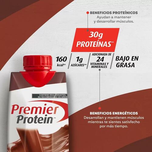 Malteada Sabor Chocolate Premier Protein 18 Pz De 325 Ml.