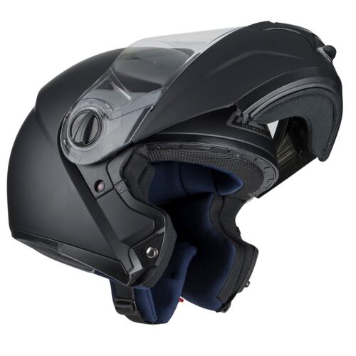 Casco Moto Abatible NZI FLIPPY certificado ECE Negro Mate.