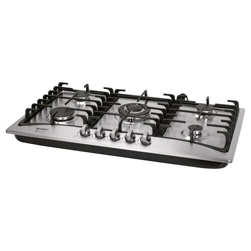 Parrilla de Gas empotrable 5 quemadores acero inoxidable Estufa de cocina ,Foset 